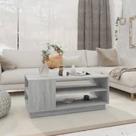 Ławy i stoliki kawowe - shumee Stolik kawowy szary dąb sonoma 102x55x43 cm płyta wiórowa - miniaturka - grafika 1