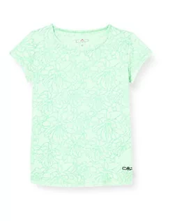 Koszulki dla dziewczynek - CMP Koszulka dziewczęca Cottton Burn Out, miętowa, 116 cm - grafika 1