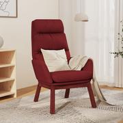 Krzesła - Lumarko Krzesło wypoczynkowe, winna czerwień, obite tkaniną  - miniaturka - grafika 1