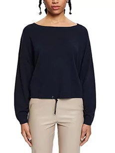 ESPRIT Sweter damski kardigan, 400/Granatowy, S - Swetry damskie - miniaturka - grafika 1