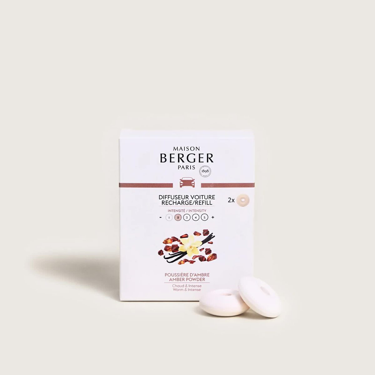 Maison Berger Amber Powder - wkład zapachowy do dyfuzora samochodowego 2 szt.