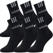 Skarpetki męskie - ADIDAS Skarpety MĘSKIE Długie Bawełna 40-42 6 PAR czarne - miniaturka - grafika 1