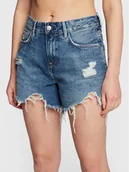 Spodenki damskie - Pepe Jeans Szorty jeansowe Marly PL801009 Niebieski Regular Fit - miniaturka - grafika 1