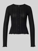 Swetry damskie - Kardigan o kroju slim fit z mieszanki bawełny i wiskozy model ‘MARIE’ - miniaturka - grafika 1