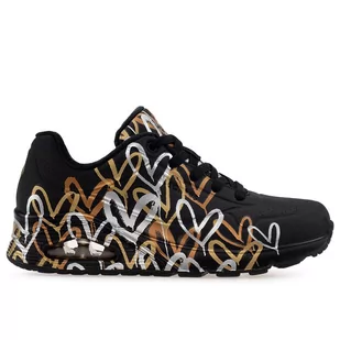 Buty Skechers Uno Metallic Love 155523BKGD - czarne - Sneakersy damskie - miniaturka - grafika 2