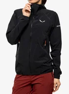 Kurtki damskie - Kurtka softshell damska Salewa Pedroc DST Light Jacket - black out - miniaturka - grafika 1