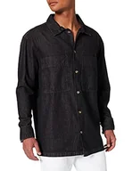 Koszule męskie - Urban Classics Męska koszula oversized Denim, Black Stone Washed, M - miniaturka - grafika 1