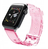 Akcesoria do smartwatchy - Pasek silikonowy bransoleta bransoletka Strap Light do zegarka Apple Watch 42 / 44 mm - czerwony - miniaturka - grafika 1