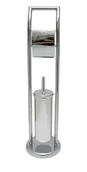 Stojaki i wieszaki na papier toaletowy - Stojak łazienkowy na papier ze szczotką do WC 139 - miniaturka - grafika 1