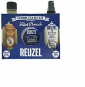 Zestawy kosmetyków męskich - Reuzel Zestaw Try Me Kit Fiber - szampon, fiber pomade i clay spray - miniaturka - grafika 1
