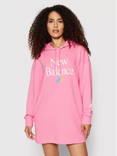 New Balance Sukienka dzianinowa Ess WD21501 Różowy Oversize - Sukienki - miniaturka - grafika 1