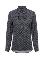 Bluzki damskie - Tommy Hilfiger Bluzka damska Kobiety wiskoza szary wzorzysty, 34 - miniaturka - grafika 1
