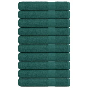 vidaXL Ręczniki 10 szt. Zielony 100x200 cm 360 gsm 100% bawełna - Ręczniki - miniaturka - grafika 1