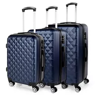 Walizki - ITACA - Walizki Game 4 Wheels - Travel Suitcase Set 3 PCS. - Duża walizka, średnia walizka i walizka kabinowa - Walizki podróżne Zestaw ABS Materiał odporny i lekki z kłódką TSA 771700 - miniaturka - grafika 1