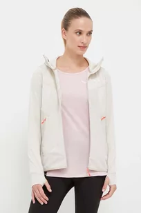 Salewa bluza sportowa Puez Hybrid kolor beżowy z kapturem wzorzysta - Bluzy damskie - miniaturka - grafika 1