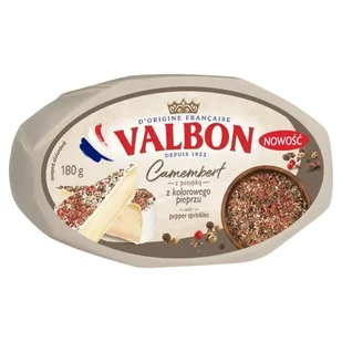 Valbon Camembert z posypką z kolorowego pieprzu 180 g - Sery - miniaturka - grafika 1
