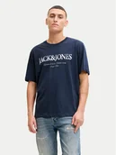 Koszulki męskie - Jack & Jones T-Shirt Evin 12290173 Niebieski Regular Fit - miniaturka - grafika 1
