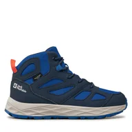 Buty trekkingowe dziecięce - Trekkingi Jack Wolfskin Woodland 2 Texapore Mid K 4059831 Granatowy - miniaturka - grafika 1