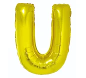 Balony i akcesoria - GO Balon foliowy litera U 85 cm FG-L85ZEU - miniaturka - grafika 1