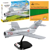 Klocki - KLOCKI COBI 5822 SAMOLOT WOJSKOWY Lim-1 MIG-15 MYŚLIWIEC WOJSKO POLSKI ARMIA AIR FORCE KOMP. Z + PŁYTKA - miniaturka - grafika 1