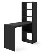 Biurka - Elior Czarne biurko komputerowe z regałem P4-B15 - miniaturka - grafika 1