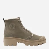 Botki damskie - Zimowe trapery damskie skórzane Palladium Pallabase Nbk Zip Wl 98867-197-M 36 (3.5UK) 22.5 cm Jasnobeżowe (196660181040). Buty za kostkę damskie - miniaturka - grafika 1