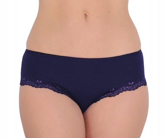 LINDA GRANATOWE MAJTKI BIKINI KORONKA 3 SZT. XXL