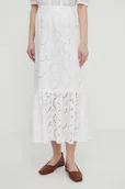Spódnice - Joop! spódnica bawełniana kolor biały maxi rozkloszowana 3004214510017630 - miniaturka - grafika 1