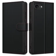 Etui i futerały do telefonów - Etui TECH-PROTECT Wallet RS do Apple iPhone 16E Czarno-czerwony - miniaturka - grafika 1