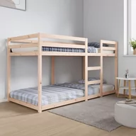 Łóżka dla dzieci i młodzieży - Łóżko piętrowe, 90x200 cm, lite drewno sosnowe Lumarko! - miniaturka - grafika 1