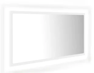 Prostokątne wiszące lustro białe LED K7-G85 - Lustra - miniaturka - grafika 1