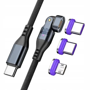 KABEL MAGNETYCZNY 1M SZYBKIE ŁADOWANIE 240W 5A USB C PD - Kable USB - miniaturka - grafika 1