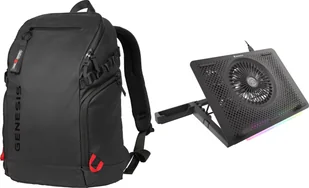 Plecak Genesis Plecak Genesis Pallad 420 Czarny 15.6" NBG-2217 + Podstawka Oxid 450 RGB NHG-1678 - Torby na laptopy - miniaturka - grafika 1