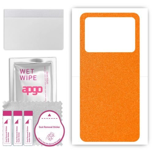 folia naklejka skórka strukturalna na TYŁ do Xiaomi Poco F6 Pro - Pomarańczowy Pastel Matowy - apgo SKINS