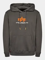 Bluzy męskie - Alpha Industries Bluza Basic 178312 Szary Regular Fit - miniaturka - grafika 1