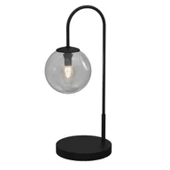 Lampy stojące - Lampa stołowa czarna szklana przezroczysta kula Cambridge 1xE14 15W Luminex - miniaturka - grafika 1