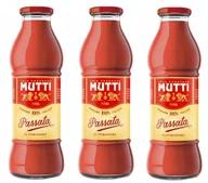 Koncentraty warzywne, przeciery - Passata pomidorowa duża szklana butelka 3 x 700g - Mutti - miniaturka - grafika 1