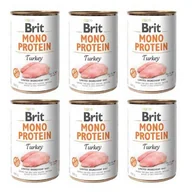 Mokra karma dla psów - BRIT MONO PROTEIN Turkey INDYK Zestaw 6x 400g - miniaturka - grafika 1
