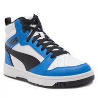 Buty dla chłopców - Sneakersy Puma Rebound V6 Mid Jr* 393831 06 Niebieski - miniaturka - grafika 1