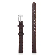 Akcesoria do zegarków - Pasek Jordan Kerr - ciemnobrązowy - srebrna zapinka -  10mm - miniaturka - grafika 1