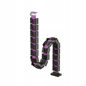 Pozostałe akcesoria sieciowe - Organizer na kable Maskownica 130cm na ŚRUBY Spacetronik prowadnica czarna - miniaturka - grafika 1