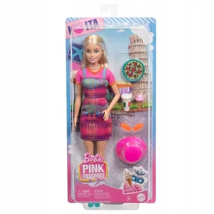 Barbie Pink Passport Lalka Italy Travel Hwh97 Podróżna Włochy Podróżniczka - Lalki dla dziewczynek - miniaturka - grafika 1