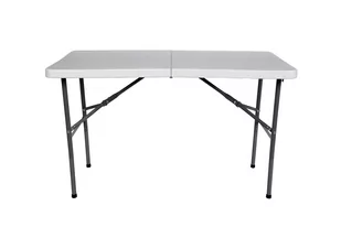 Stół Cateringowy Składany Walizka 122 Cm Biały - Stoły ogrodowe - miniaturka - grafika 1