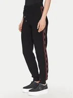 Spodnie sportowe damskie - Liu Jo Sport Spodnie dresowe TF4226 MS63L Czarny Regular Fit - miniaturka - grafika 1