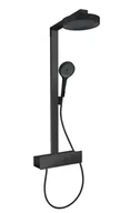 Zestawy prysznicowe - Hansgrohe Rainfinity - Zestaw prysznicowy z termostatem, średnica 25 cm, 3 strumienie,  czarny mat 28742670 - miniaturka - grafika 1