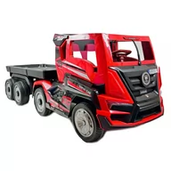 Pojazdy elektryczne dla dzieci - Super-Toys MEGA TRUCK CIĘŻARÓWKA Z PRZYCZEPĄ GIGANT ZESTAW/BDQ-2020 BDQ-2020-TRUCK-CZERWONY - miniaturka - grafika 1