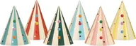 Dekoracje sali - Czapeczki z pomponami 16cm 6szt - miniaturka - grafika 1