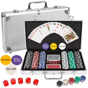 Zestaw Do Pokera 300 Żetonów Texas Mocny + Walizka U654 - Gry planszowe - miniaturka - grafika 1
