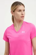 Koszulki sportowe damskie - Under Armour t-shirt treningowy Tech kolor różowy - miniaturka - grafika 1
