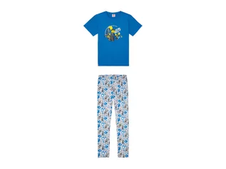 Piżamy chłopięce - LEGO LEGO Piżama dziecięca z bawełną (t-shirt + spodnie) (134/140, City niebieski/szary) - grafika 1
